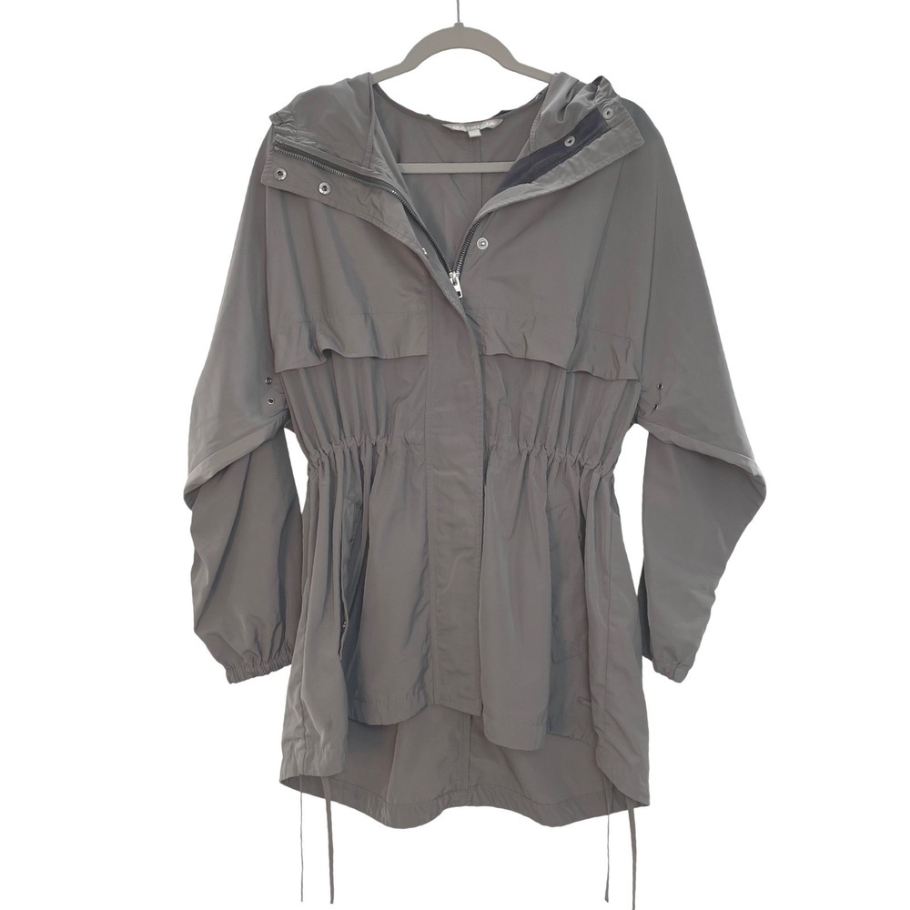 Athleta Women's Gray Hooded Lightweight Utility Anorak Jacket Size XXS/XS - Picture 2 of 12